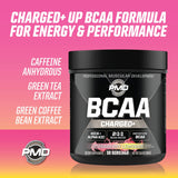PMD BCAA Powder 285g mixed in a shaker