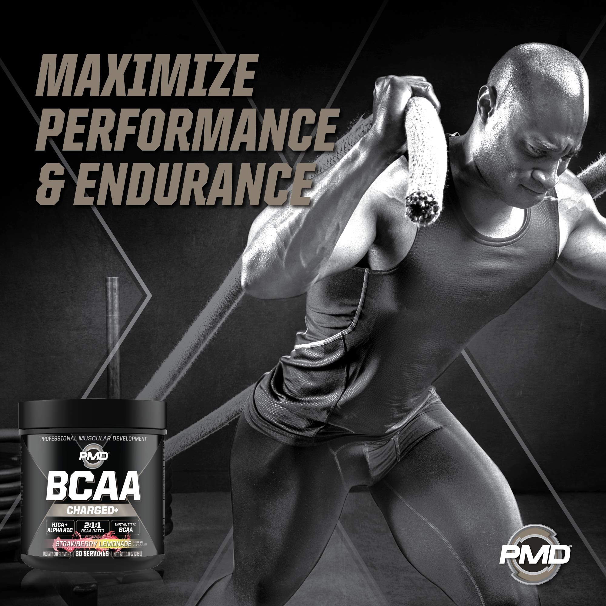 PMD BCAA Powder 285g side view