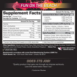 PMD BCAA Powder 340g side view showing nutritional information