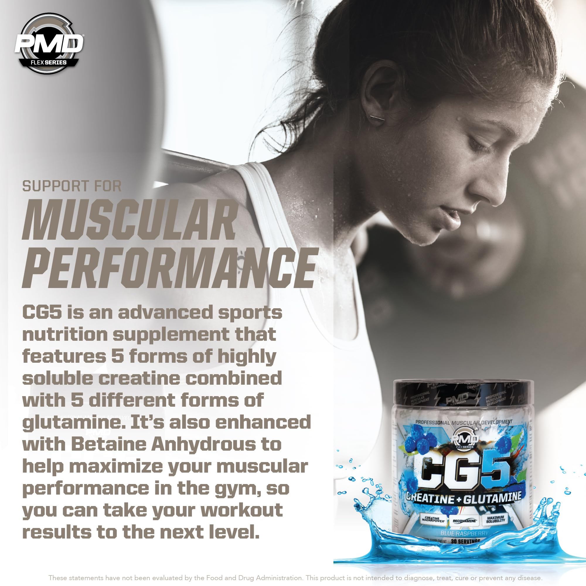 PMD CG5 Creatine Supplement 200g lifestyle scene