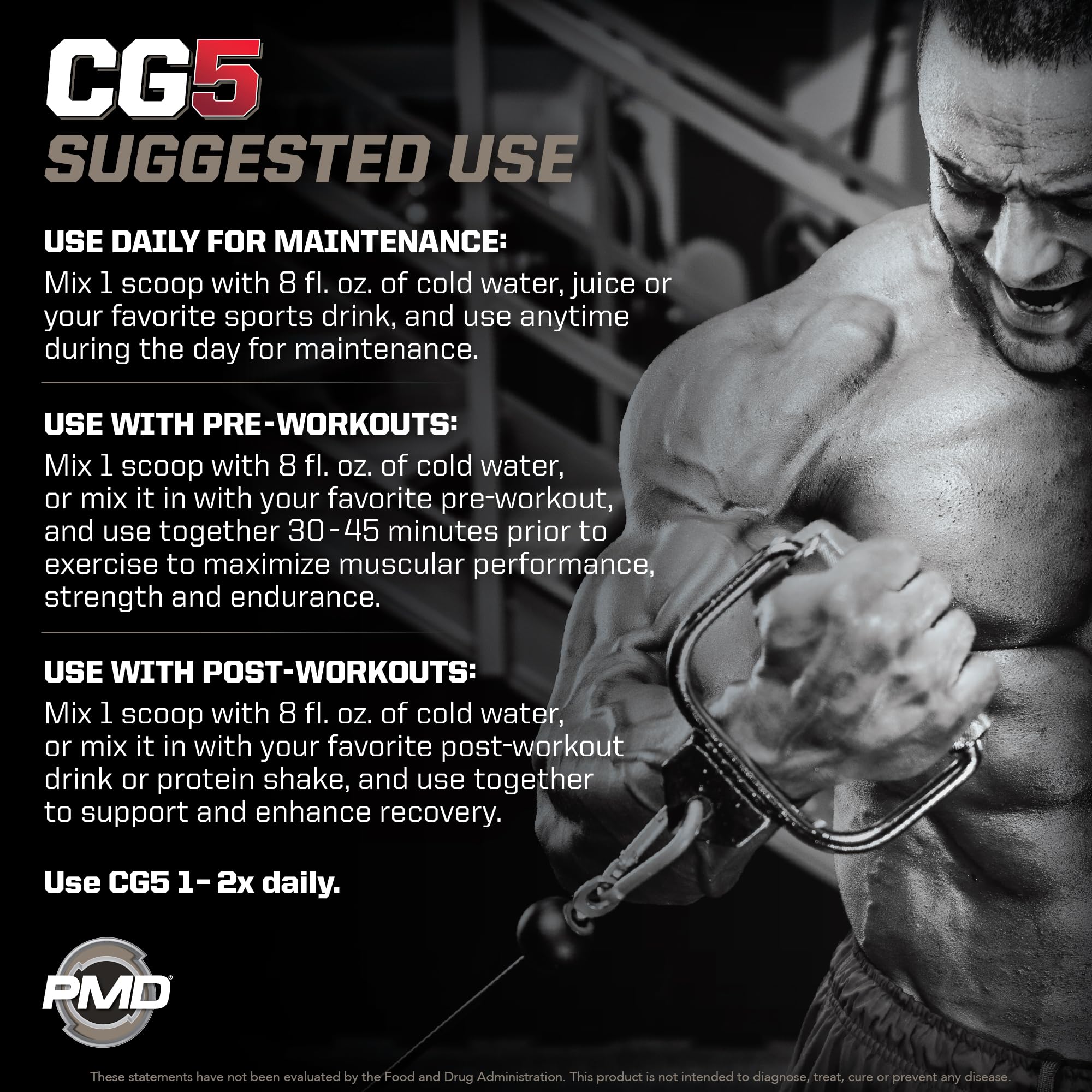 PMD CG5 Creatine Supplement 209g nutritional information