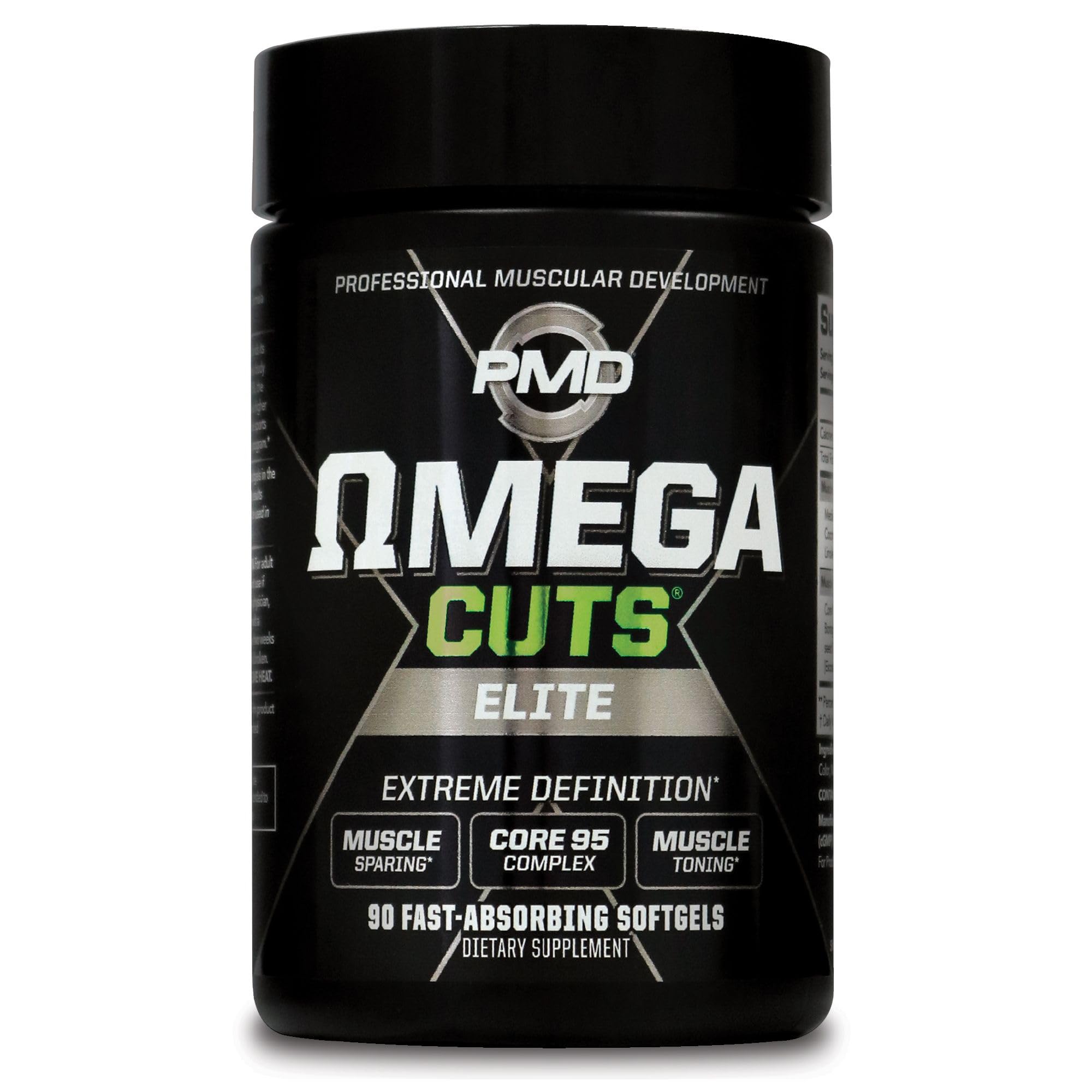 PMD Omega Cuts Elite CLA Softgels front view with packaging