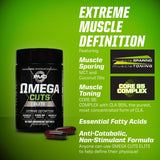 PMD Omega Cuts Elite CLA Softgels with measuring tape