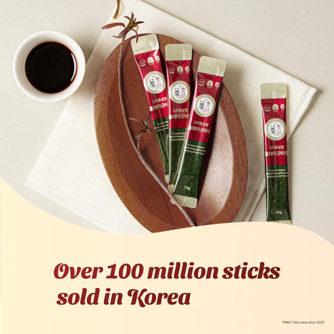 PNBG Red Ginseng supplement displayed with traditional herbs