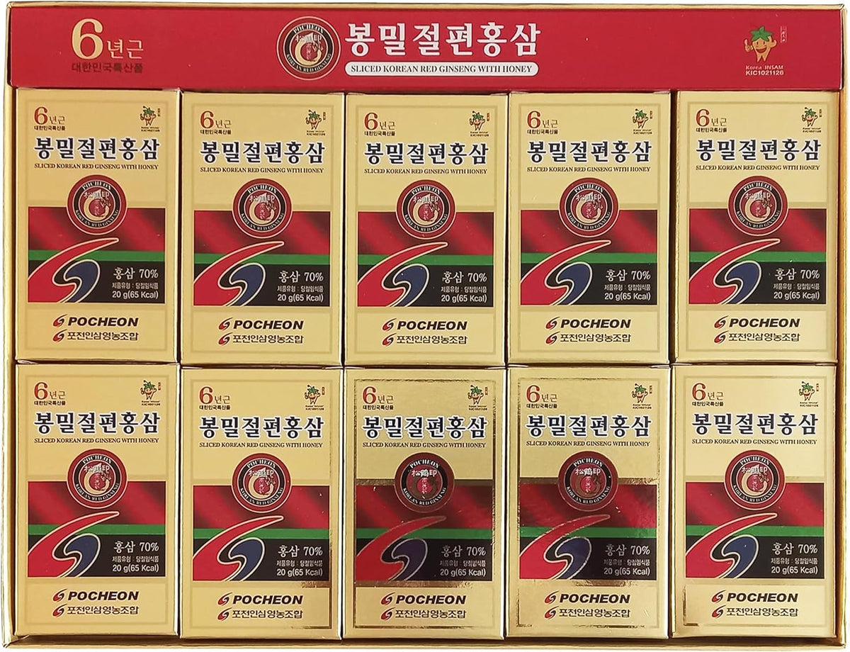 POCHEON KOREAN RED GINSENG Sliced Ginseng 200g front view