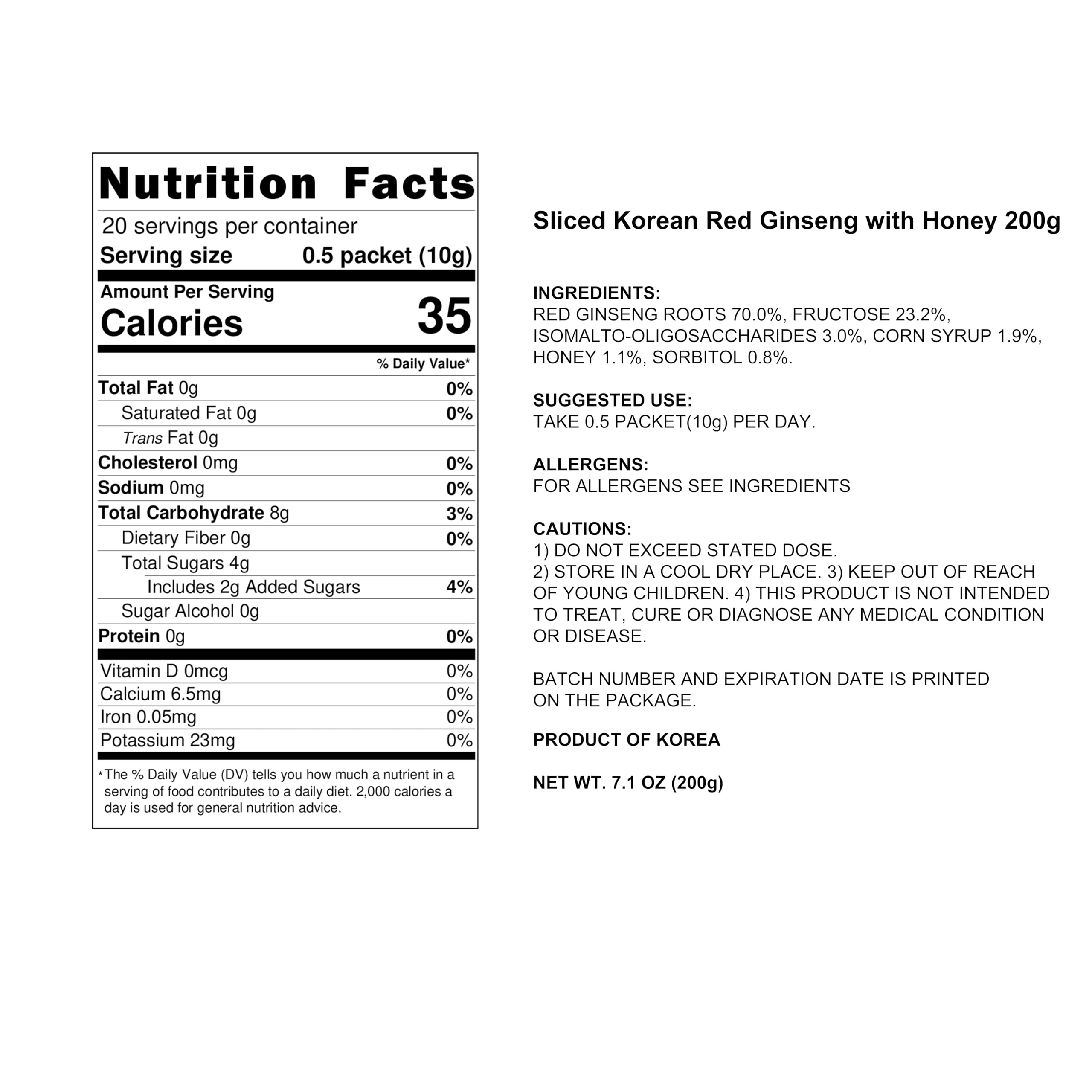 POCHEON KOREAN RED GINSENG Sliced Ginseng packaging
