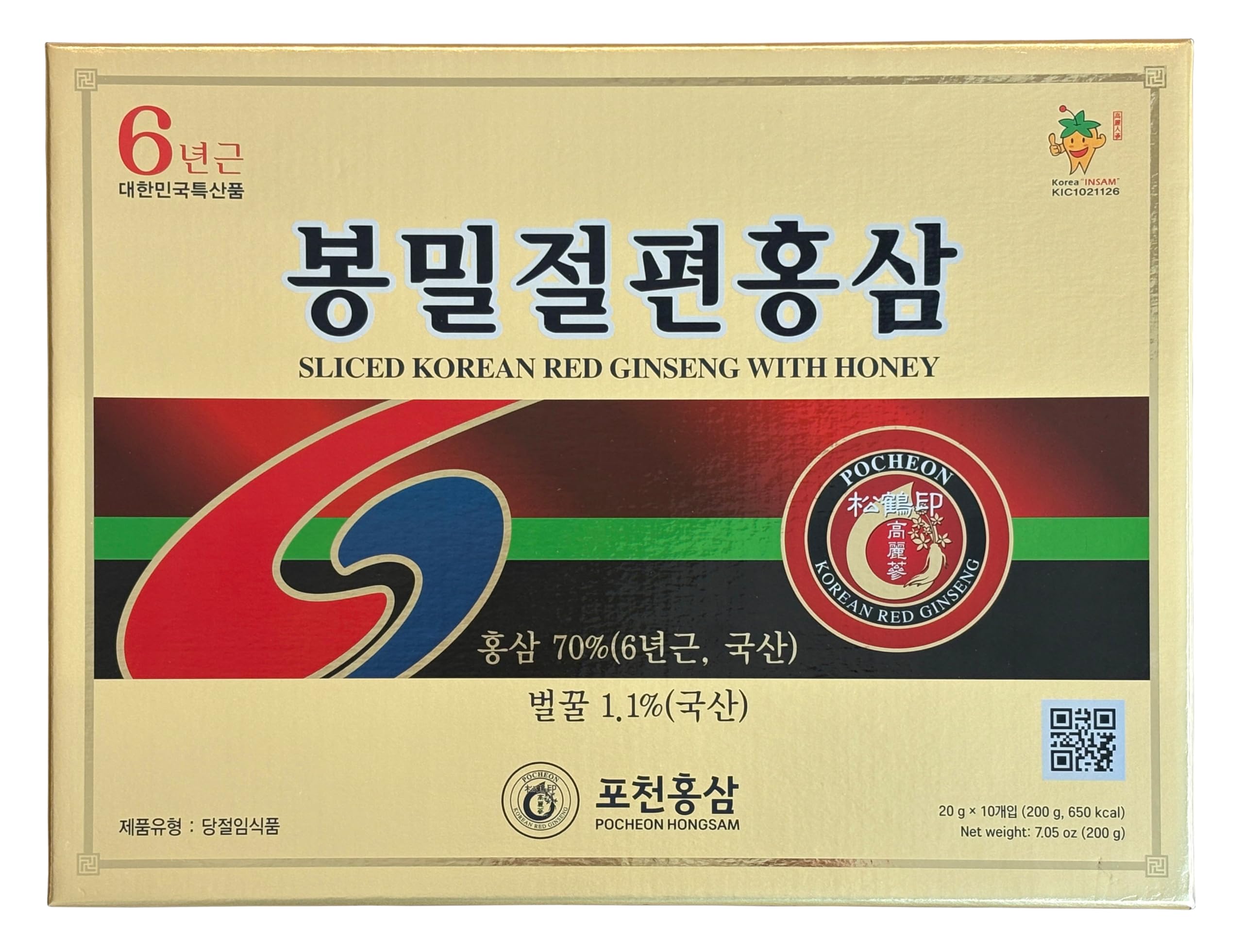 POCHEON KOREAN RED GINSENG Sliced Ginseng with honey