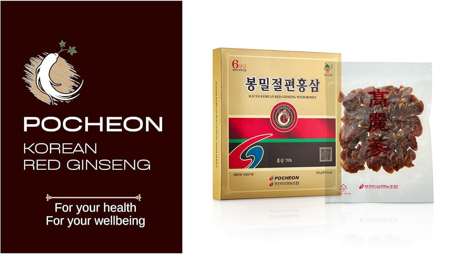 POCHEON KOREAN RED GINSENG Sliced with Honey with honey dip