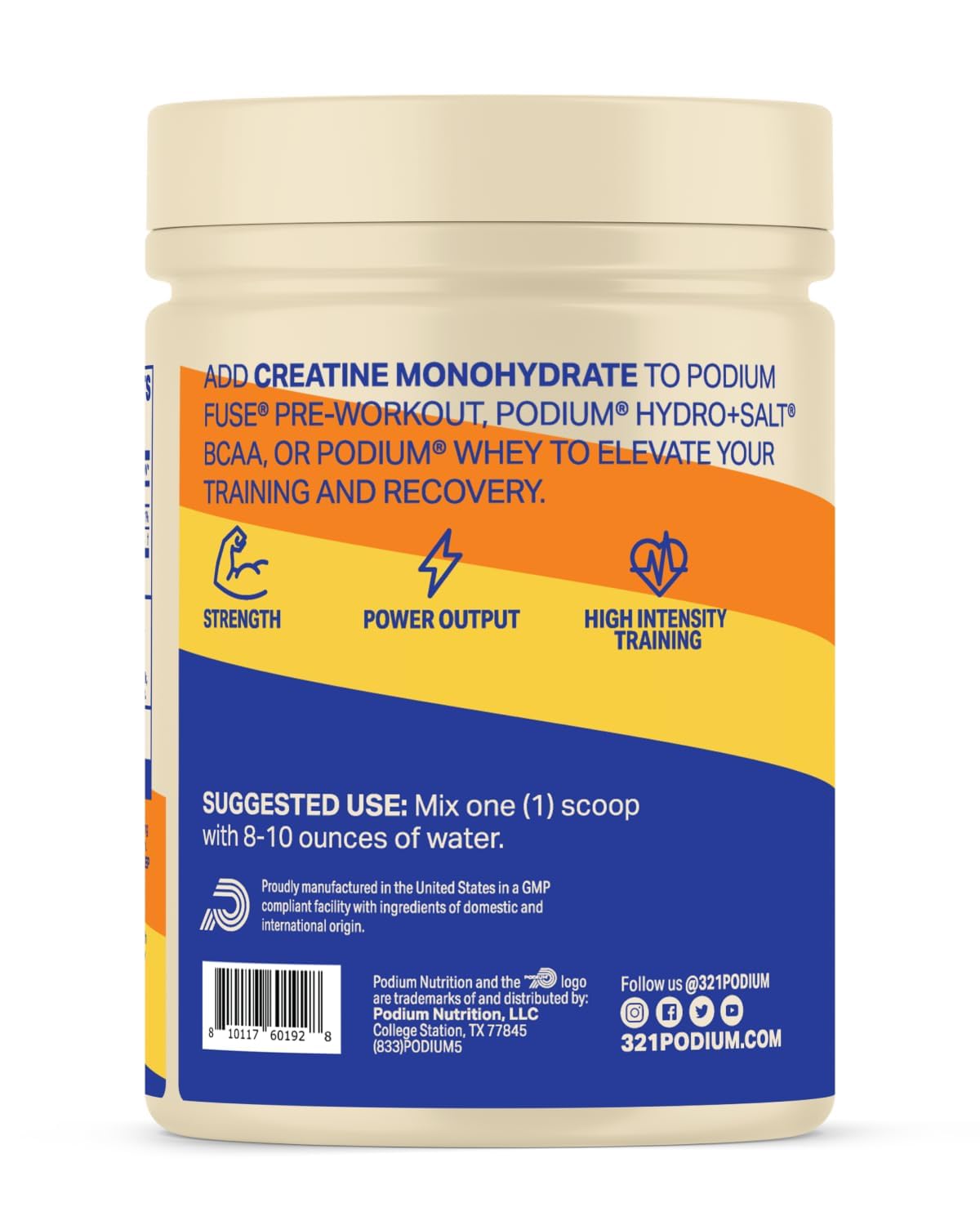 Podium Nutrition Creatine Monohydrate Pink Lemonade lifestyle scene