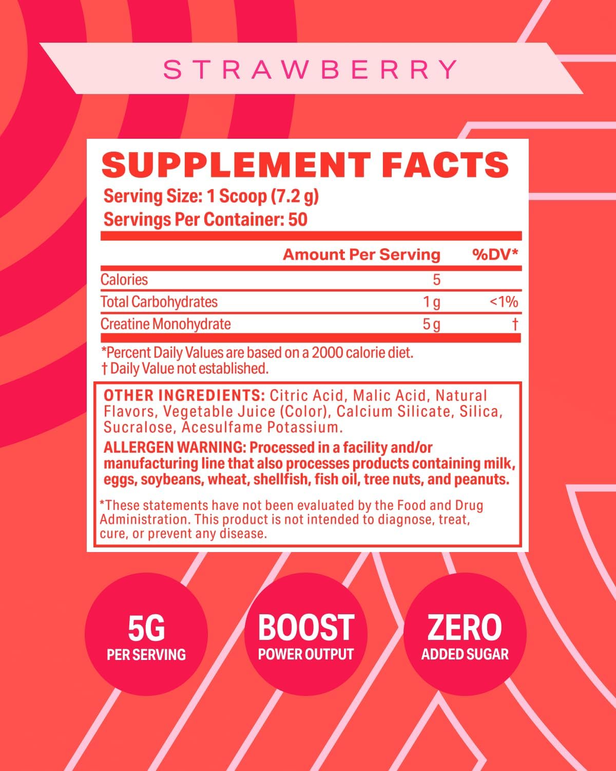 Podium Nutrition Creatine Monohydrate Pink Lemonade side view