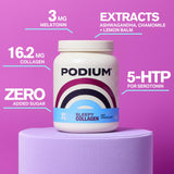Podium Nutrition Sleepy Collagen 454g back view with ingredient details
