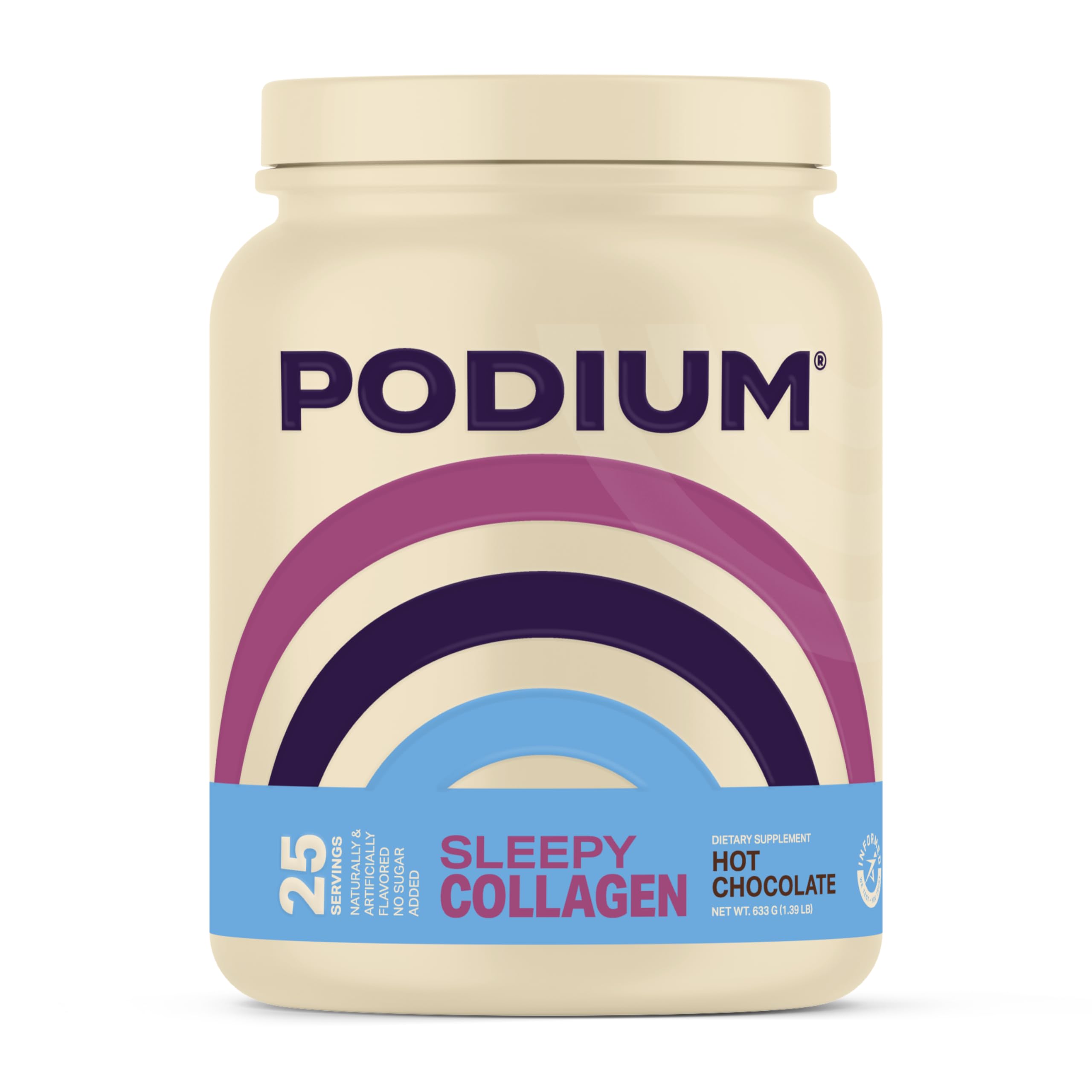 Podium Nutrition Sleepy Collagen 454g front view with packaging