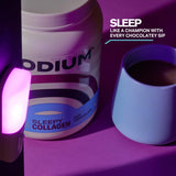 Podium Nutrition Sleepy Collagen 454g side view showing nutritional information