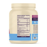 Podium Nutrition Sleepy Collagen 454g with a spoon and a glass of water