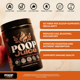 Poop Juice Prebiotic Supplement mixed in a glass of water
