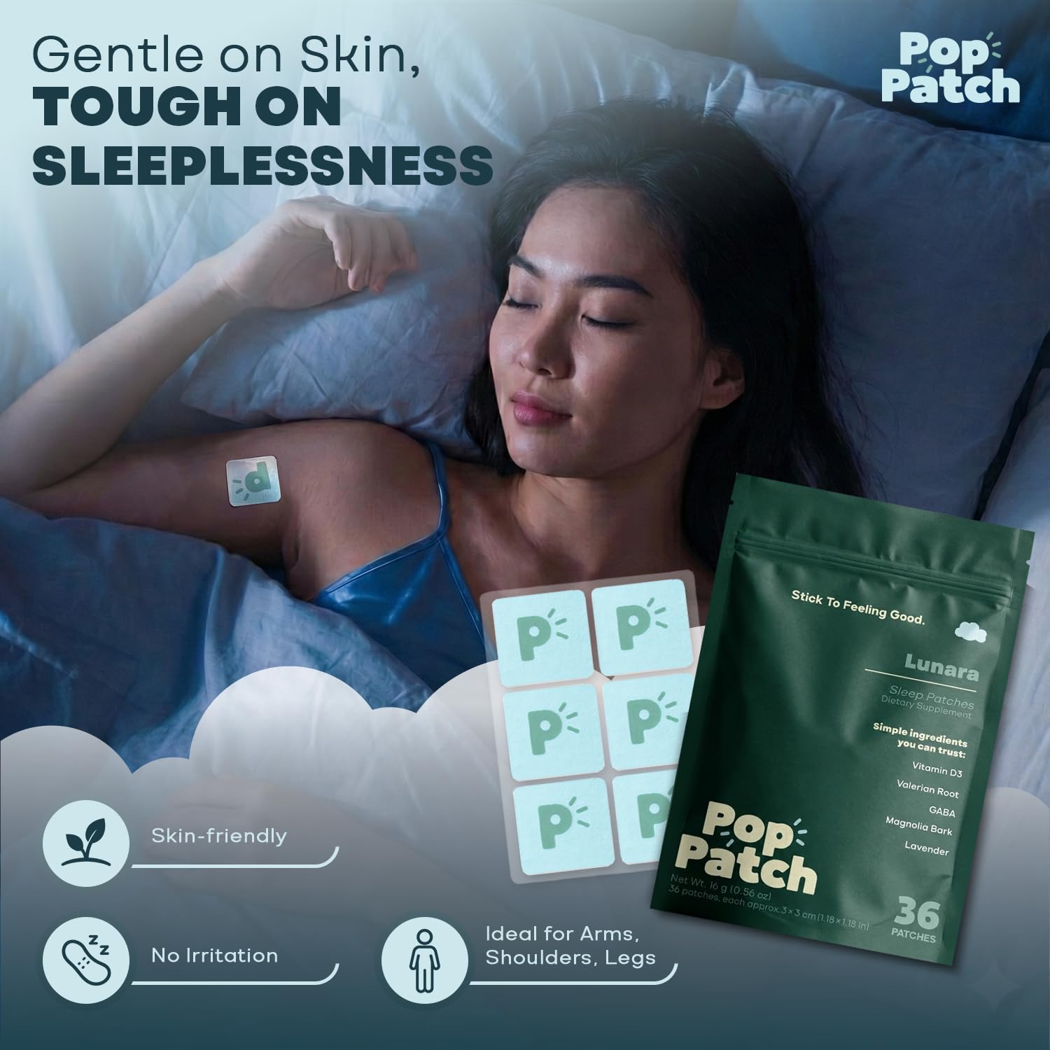 Pop Patch Sleep Patches ingredients list