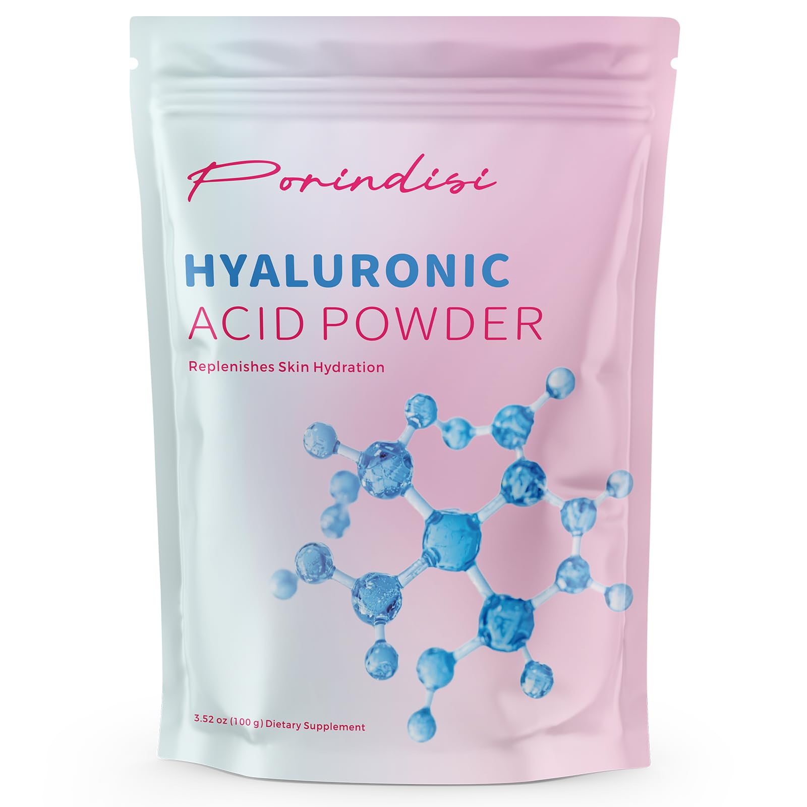 Porindisi Hyaluronic Acid Powder 100g front view