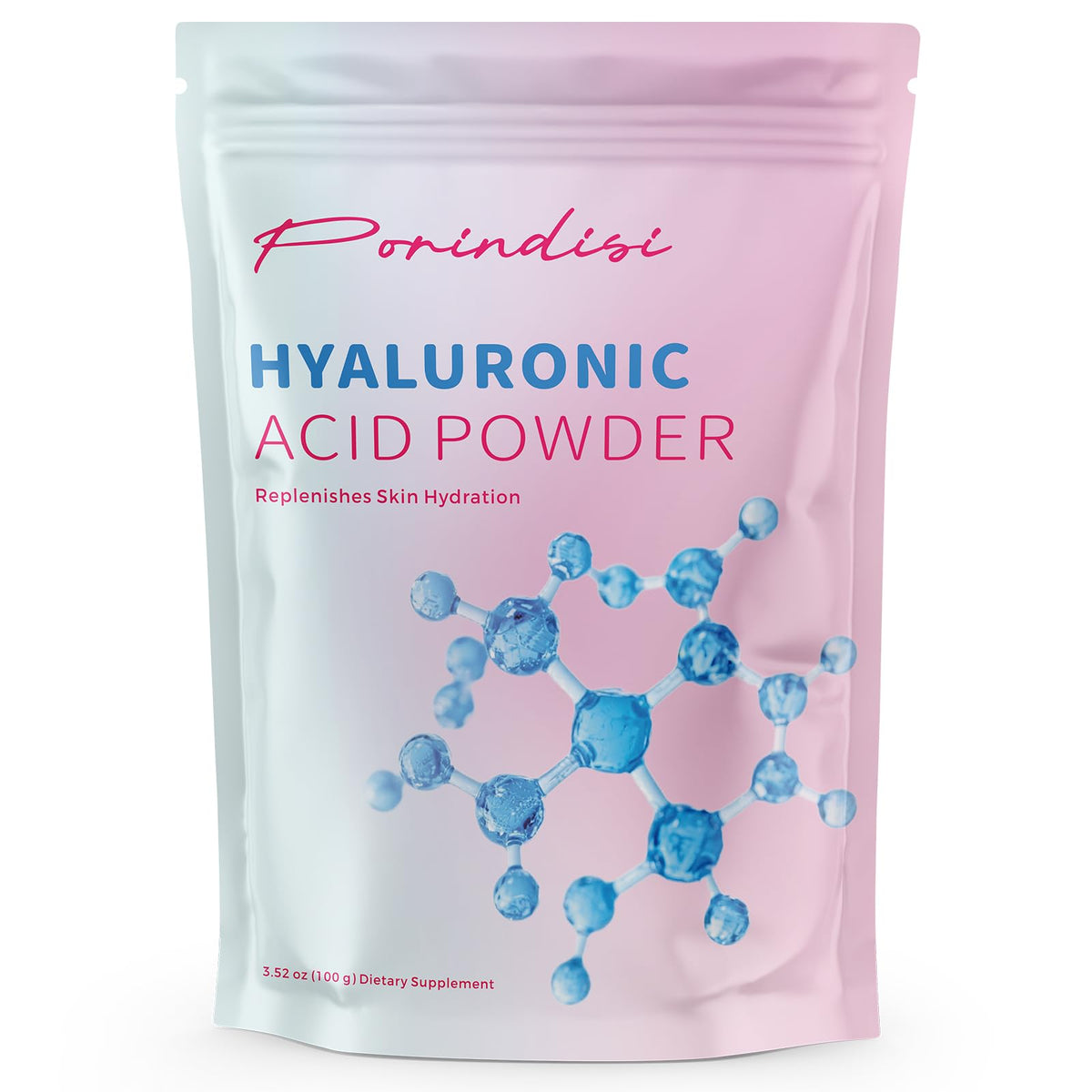 Porindisi Hyaluronic Acid Powder 100g front view