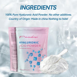 Porindisi Hyaluronic Acid Powder in a bowl for mixing