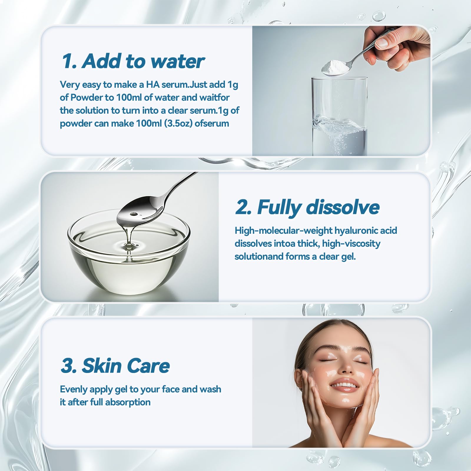 Porindisi Hyaluronic Acid Powder label close-up