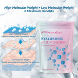 Porindisi Hyaluronic Acid Powder with skincare products