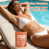 POSOJPIP Skin Tanning Gummies back view with ingredient list