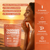 POSOJPIP Skin Tanning Gummies side view showing gummy texture
