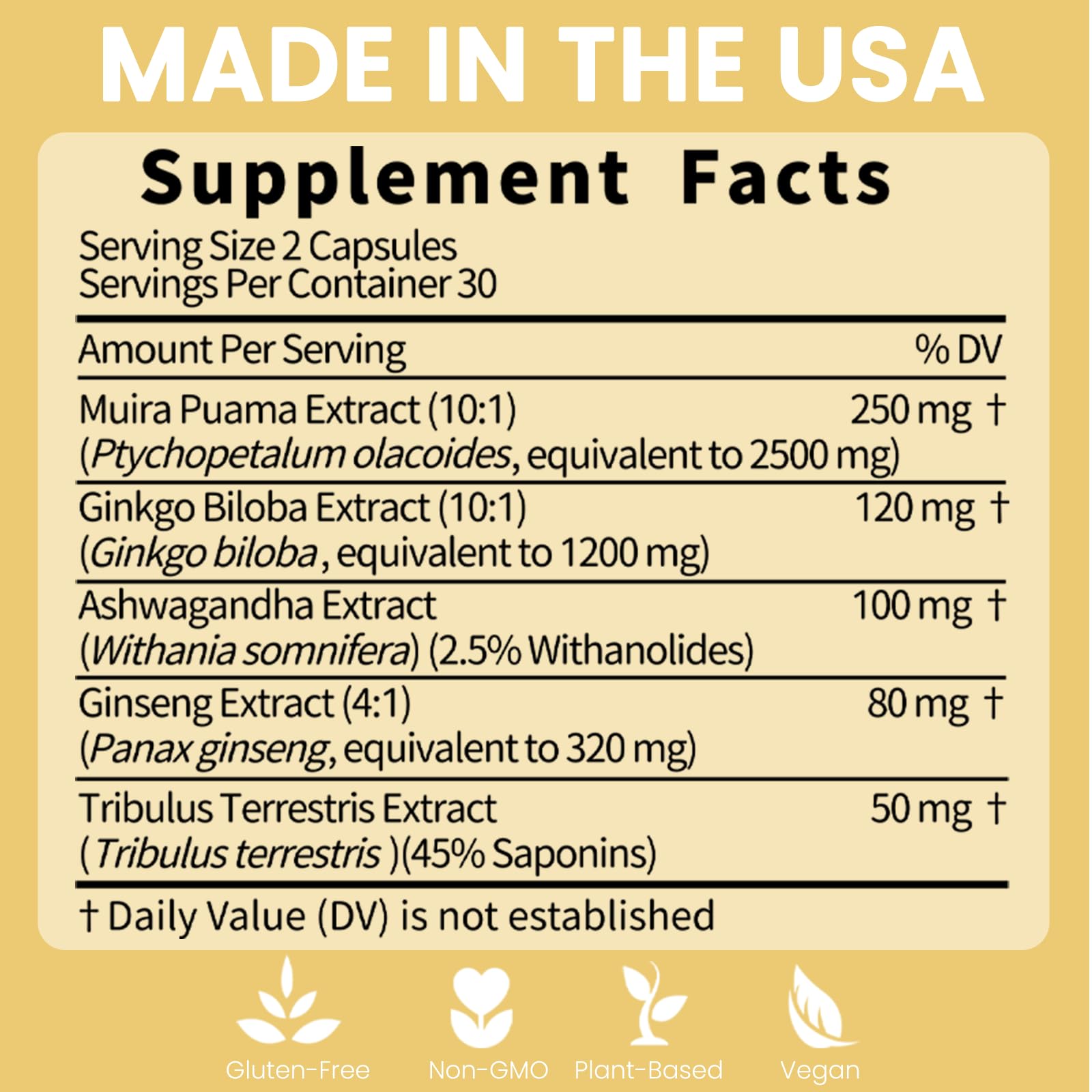 Potency Wood Ginseng Supplement 68g packaging