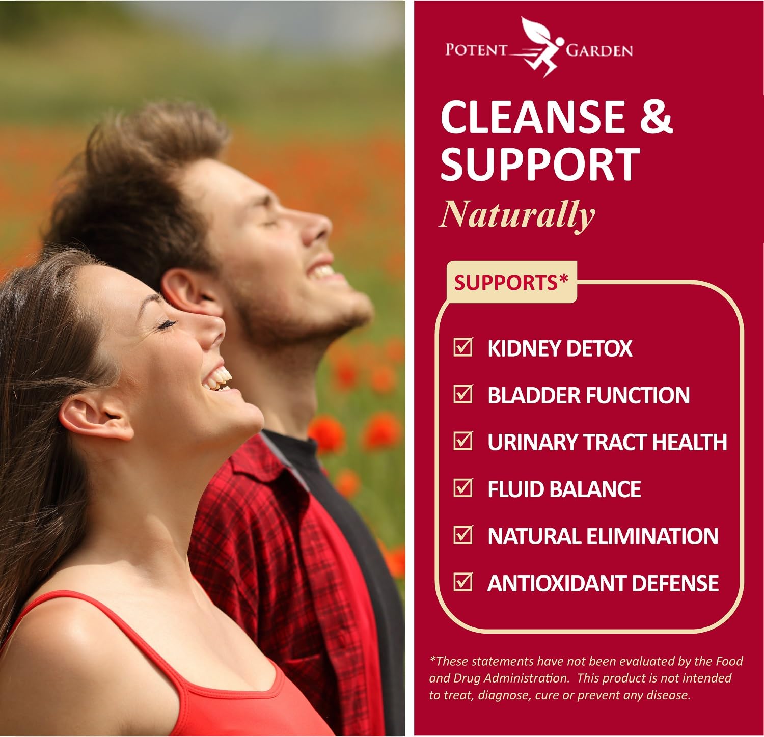 Potent Garden Kidney Cleanse capsules close-up