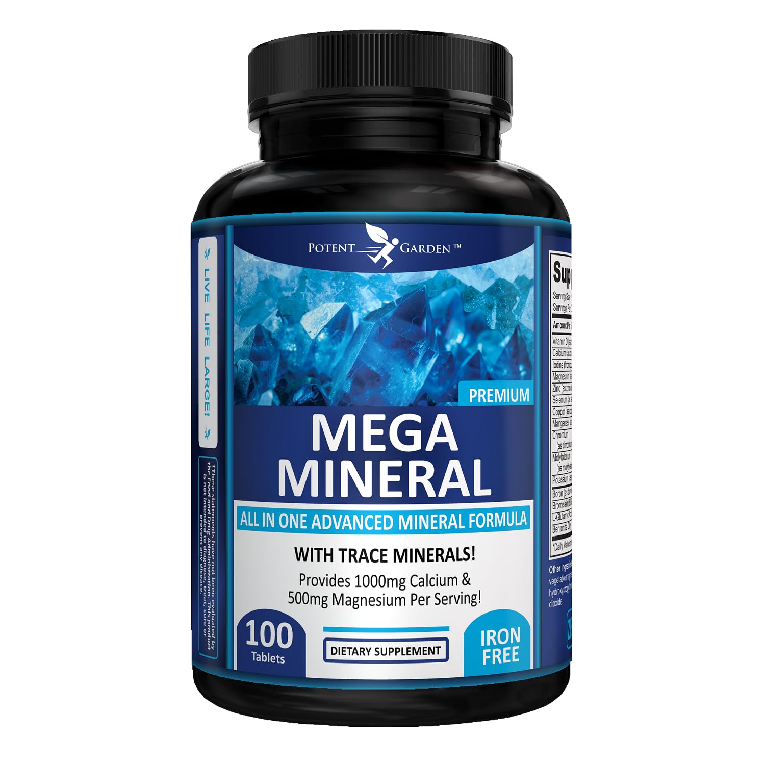 Potent Garden Mega Minerals Multimineral Supplement front view