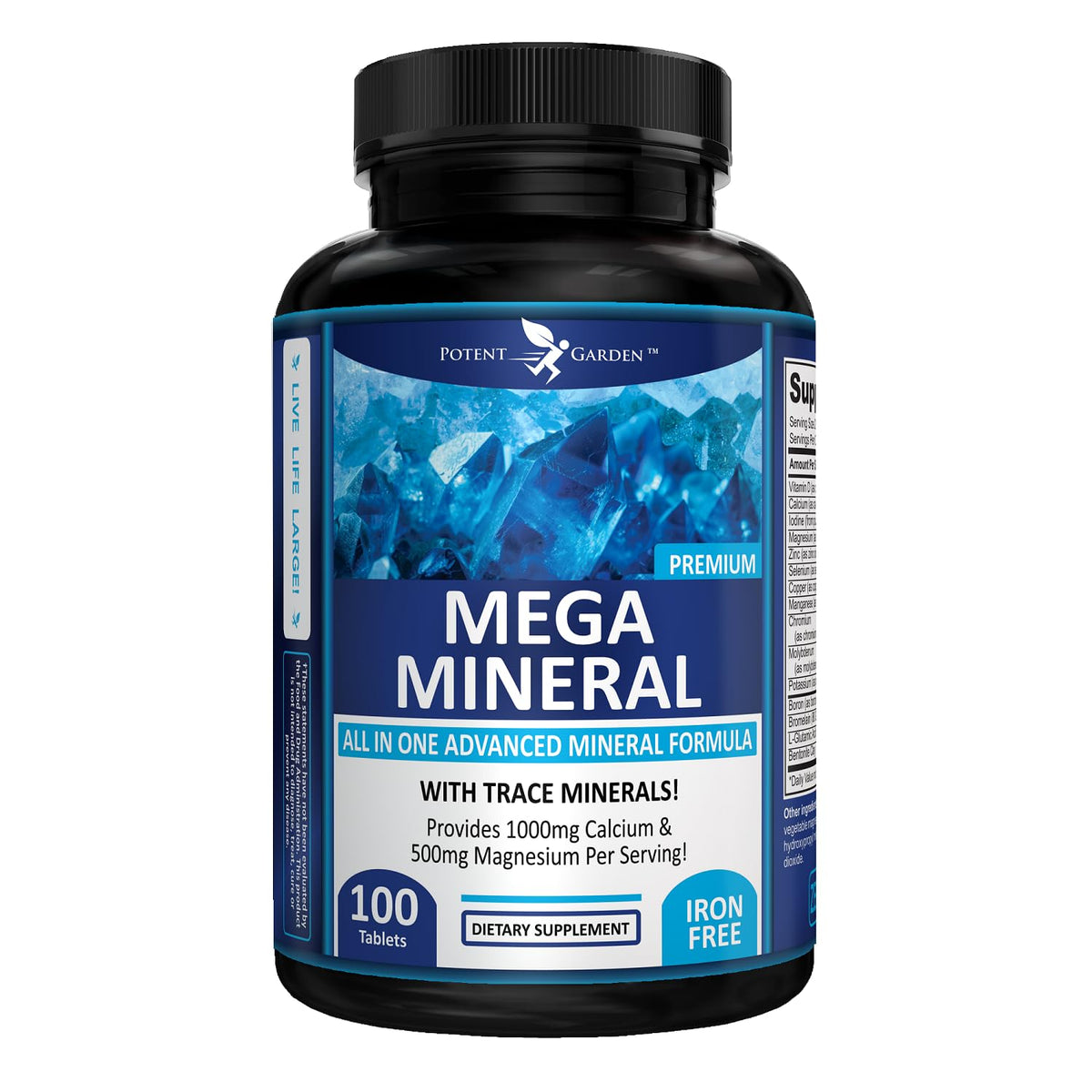 Potent Garden Mega Minerals Multimineral Supplement front view