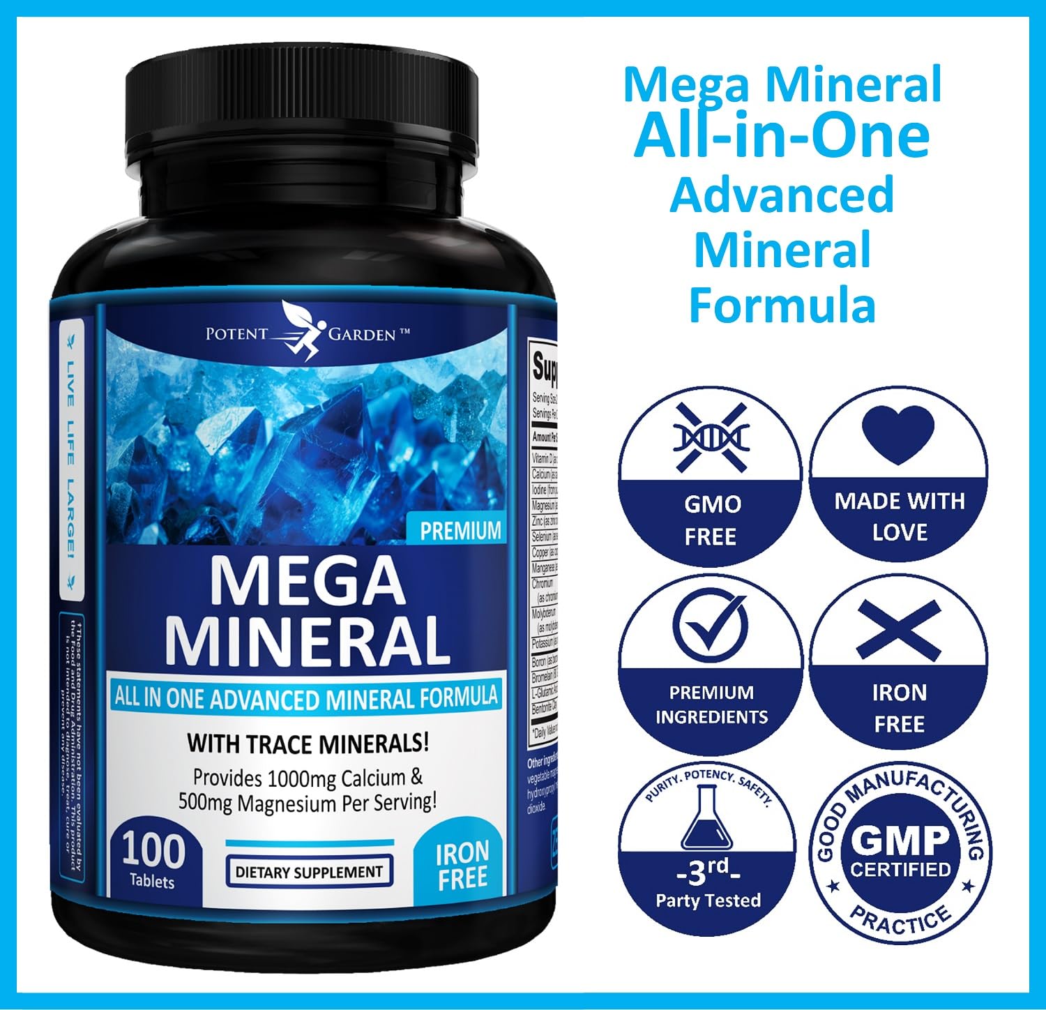 Potent Garden Mega Minerals Multimineral Supplement lifestyle scene