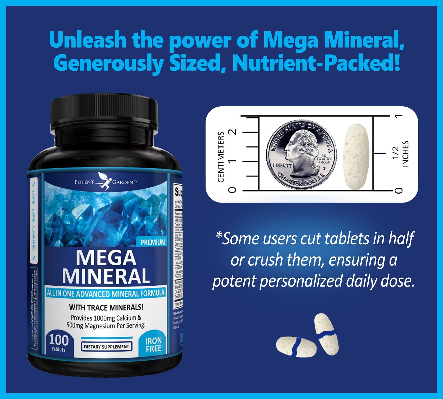 Potent Garden Mega Minerals Multimineral Supplement packaging