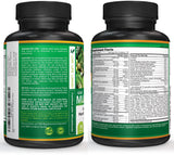 Potent Garden Multivitamins with fruits and vegetables background