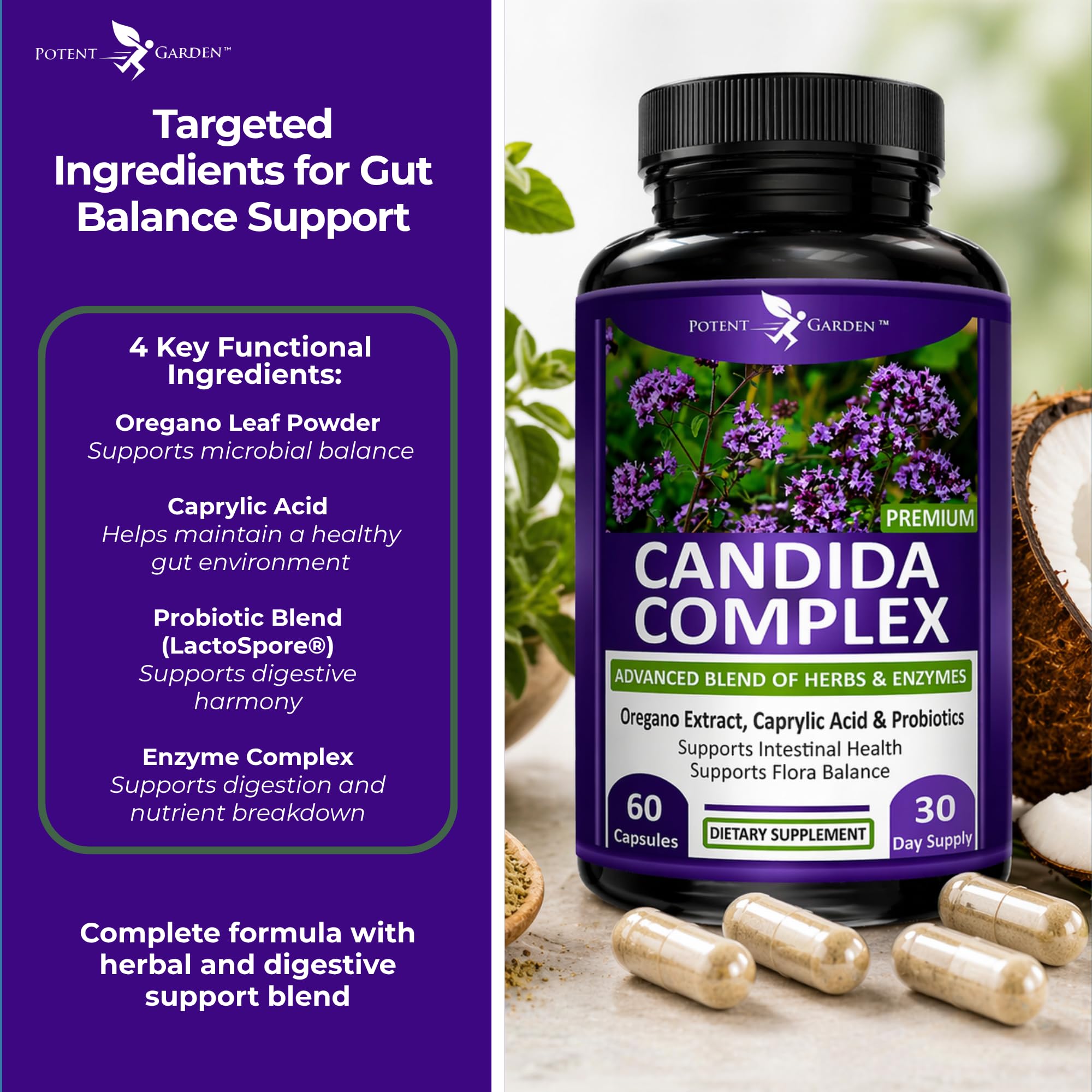 Potent Garden Oregano Supplement ingredients list