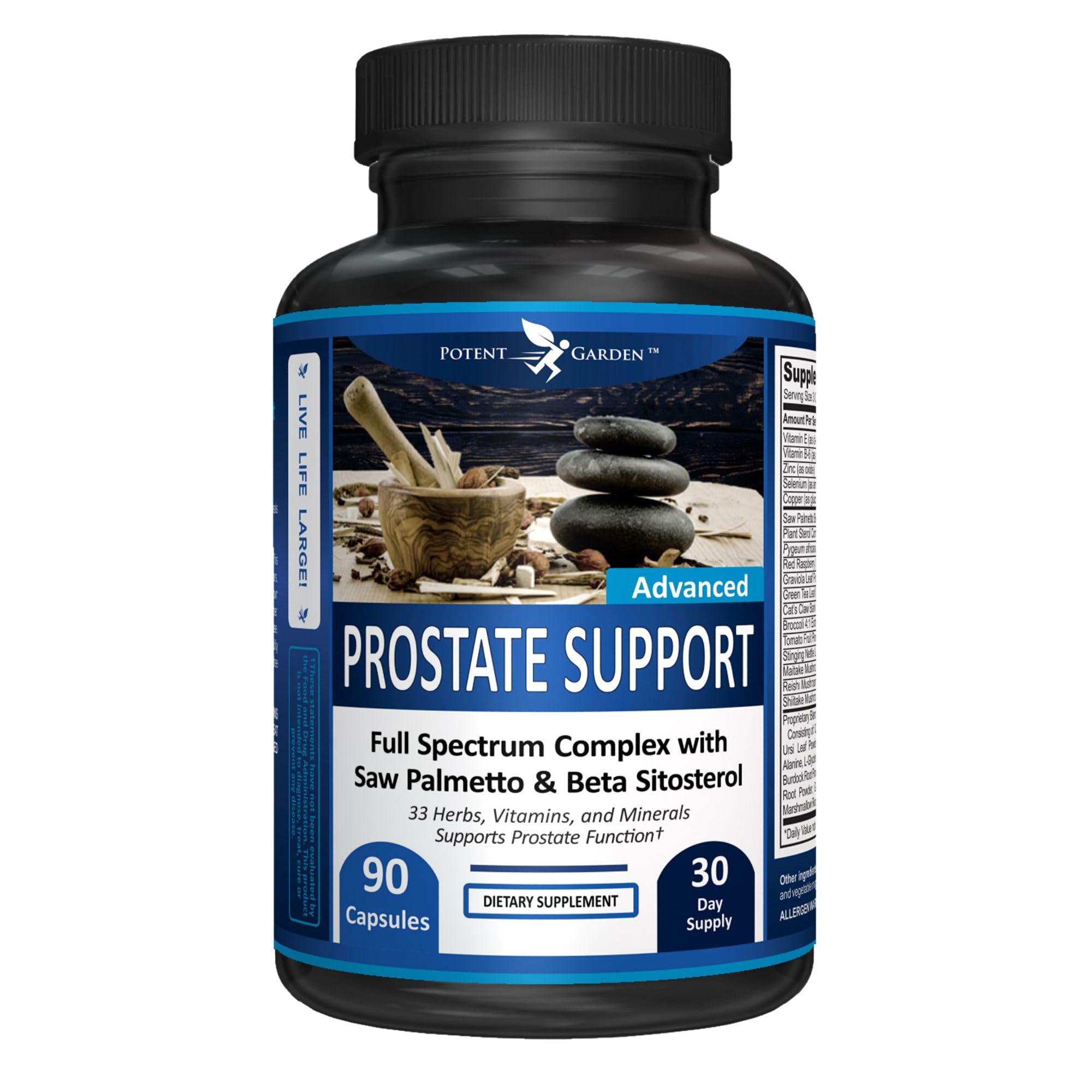 Potent Garden Saw Palmetto Supplement 450mg front view