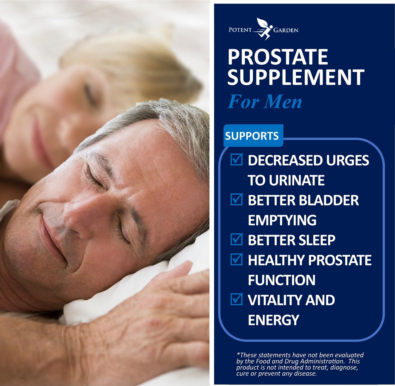 Potent Garden Saw Palmetto Supplement 450mg side view