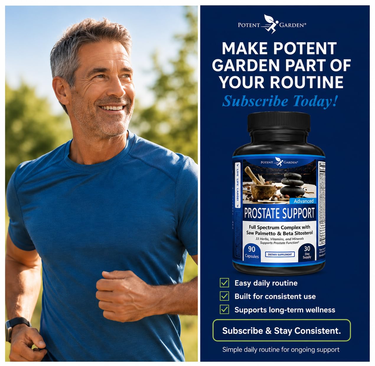 Potent Garden Saw Palmetto Supplement 450mg with measuring spoon