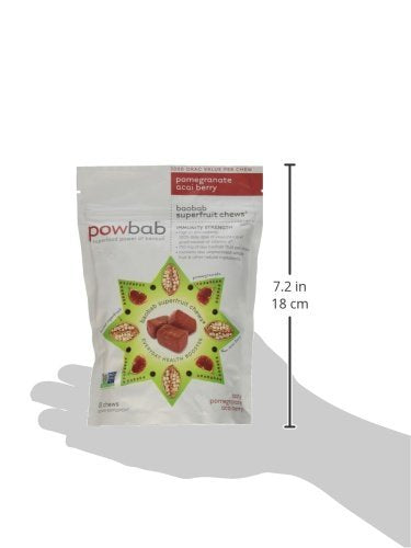 powbab Baobab Chews in a hand with a natural background