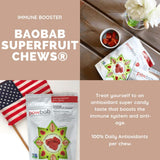 powbab Baobab Chews nutritional information on back of packaging