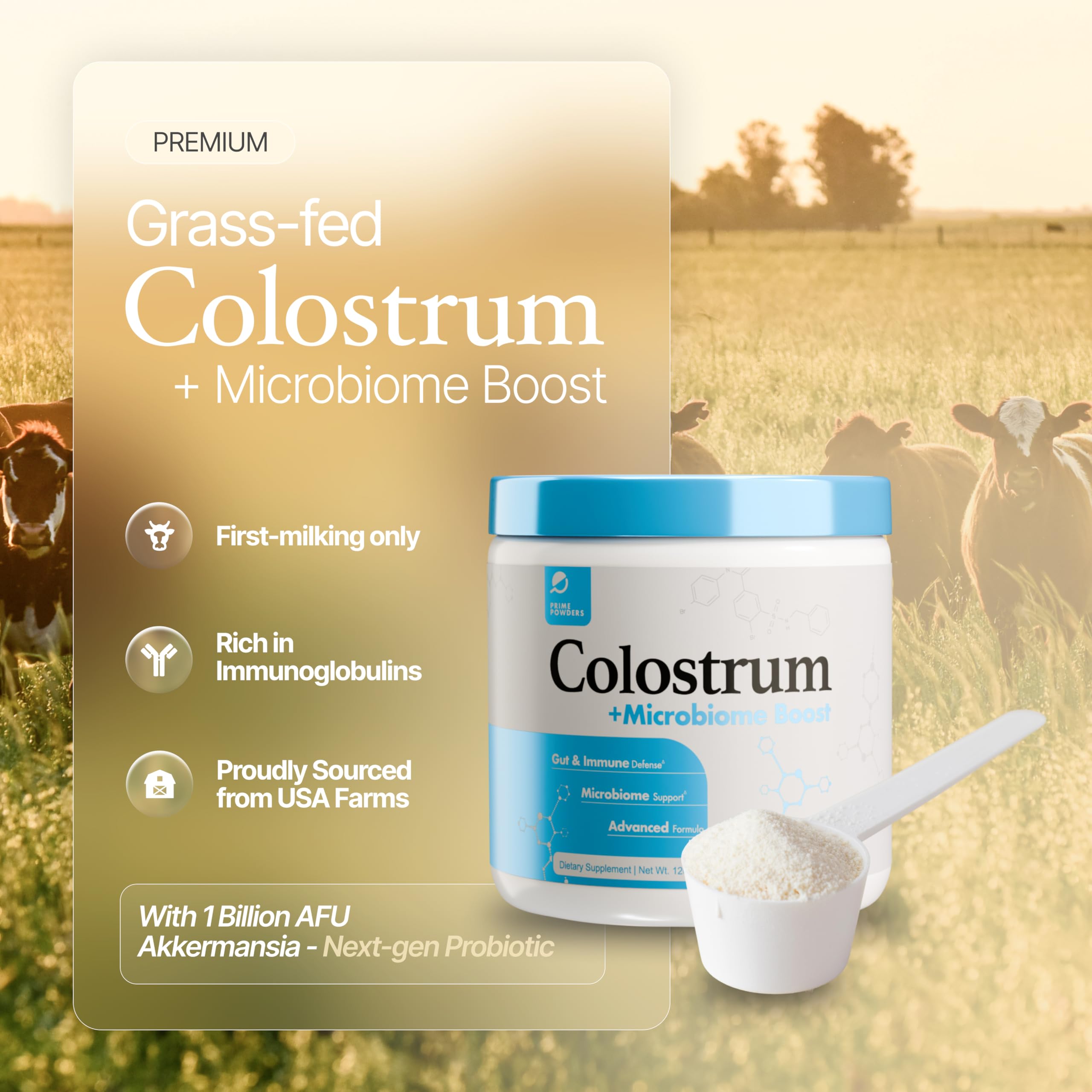 Powders Gut-Loving Colostrum Supplement packaging