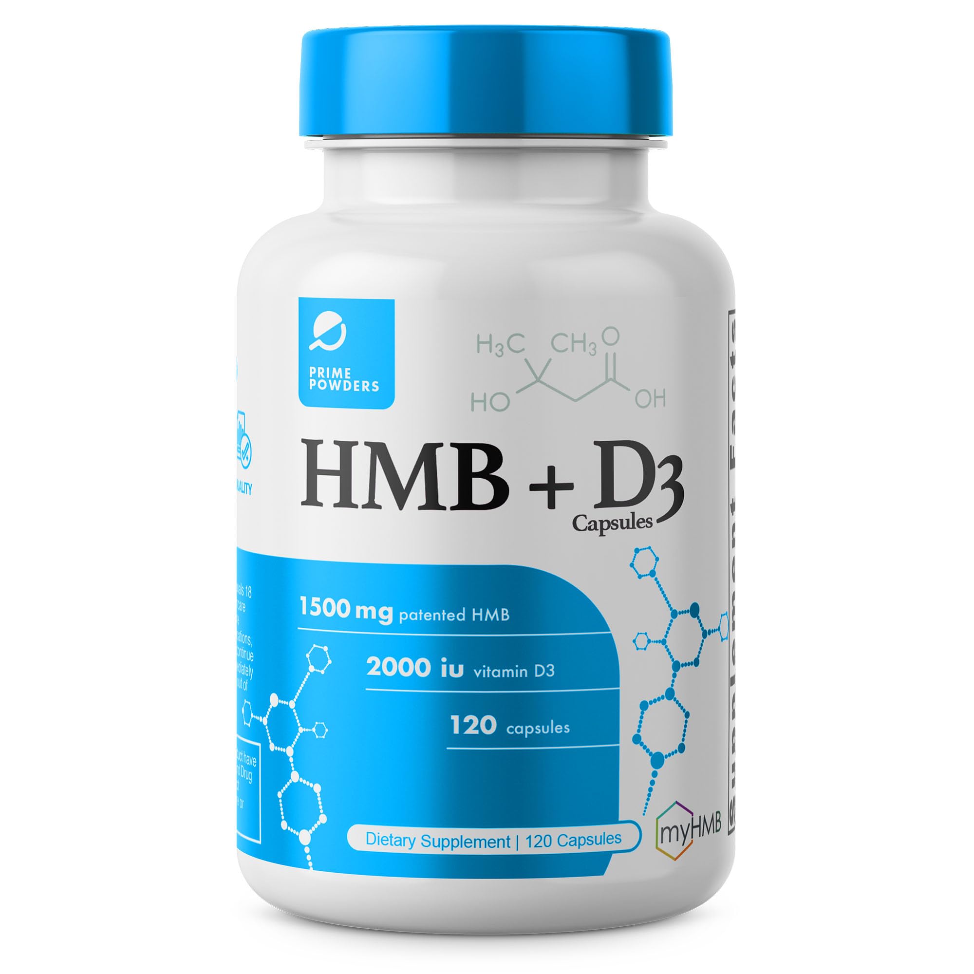 Powders HMB + D3 Supplement front view with packaging
