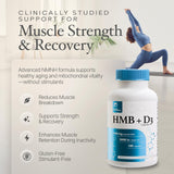 Powders HMB + D3 Supplement vegetarian capsules close-up
