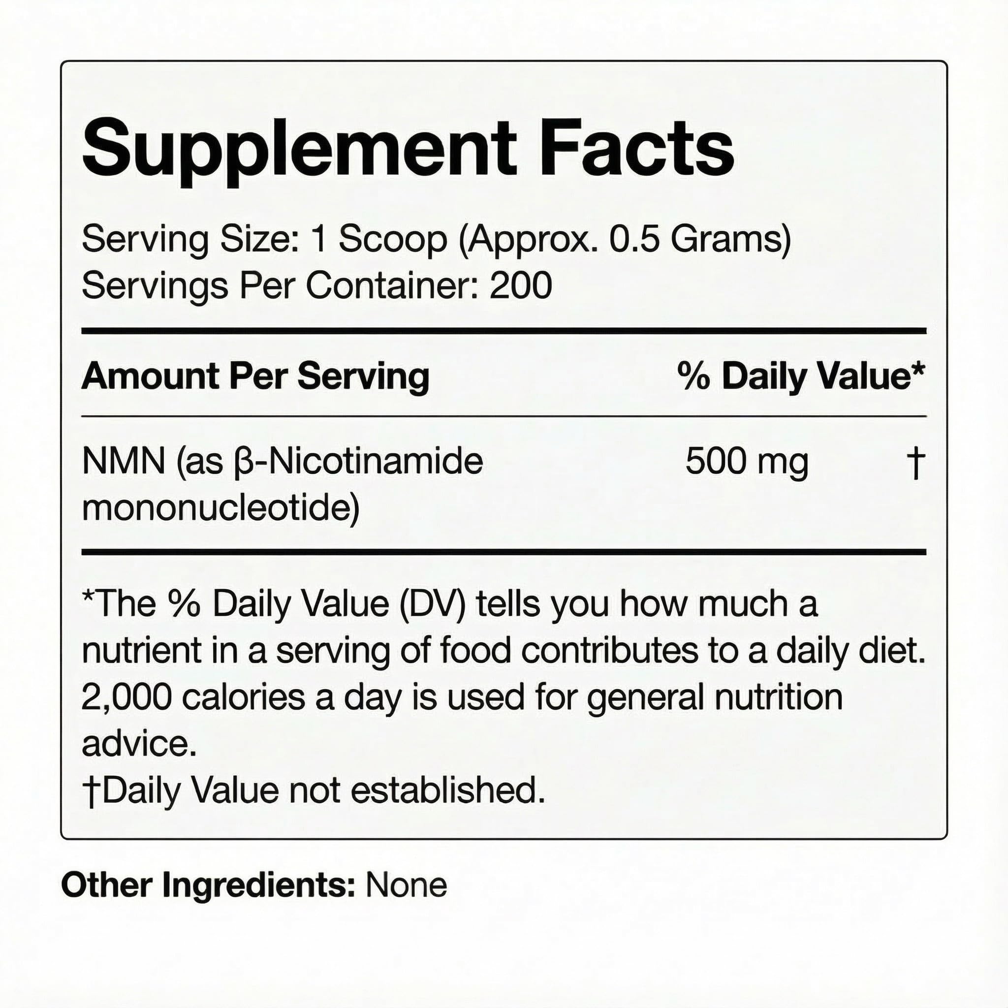 Powders NMN packaging side view