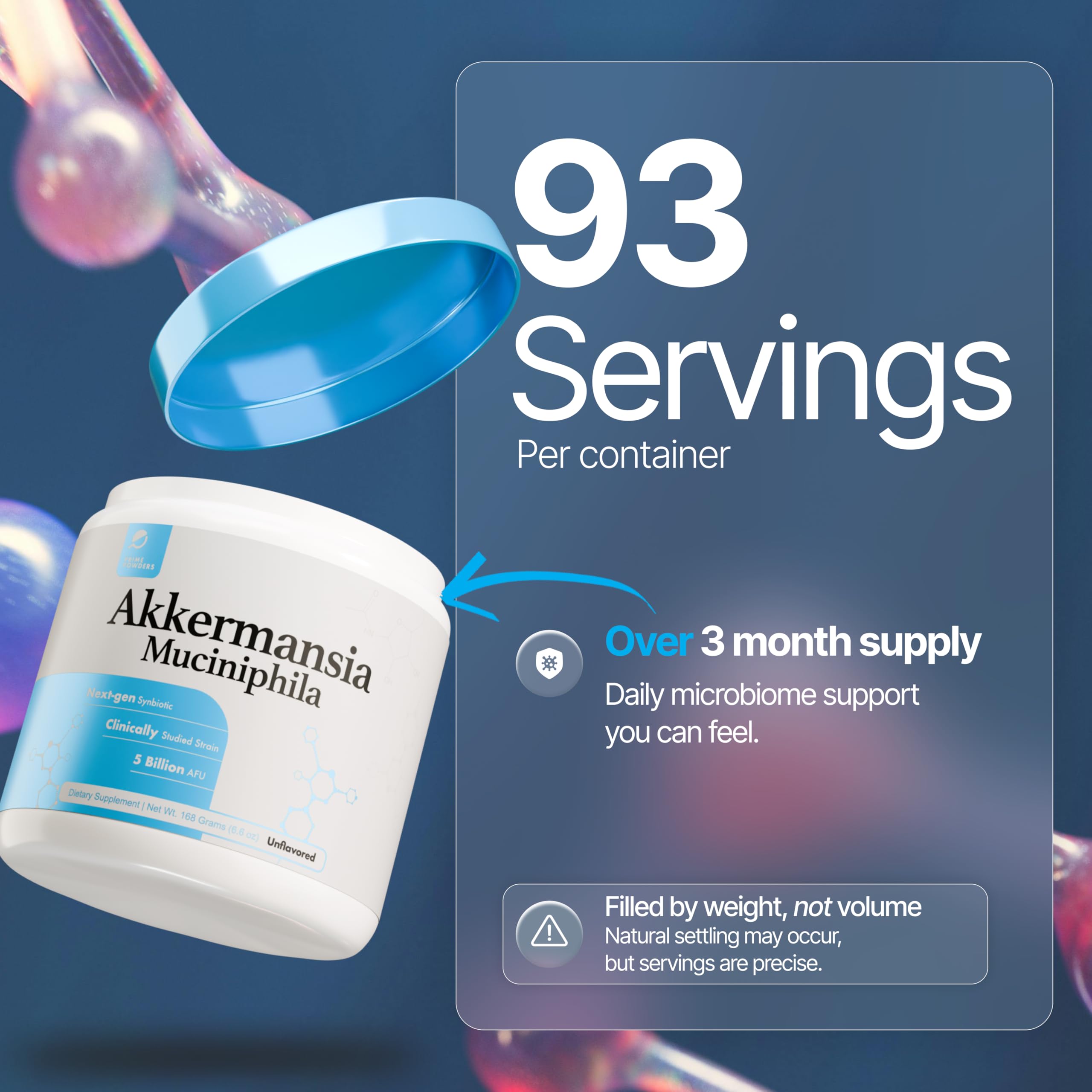 Powders Prebiotic Powder packaging side view