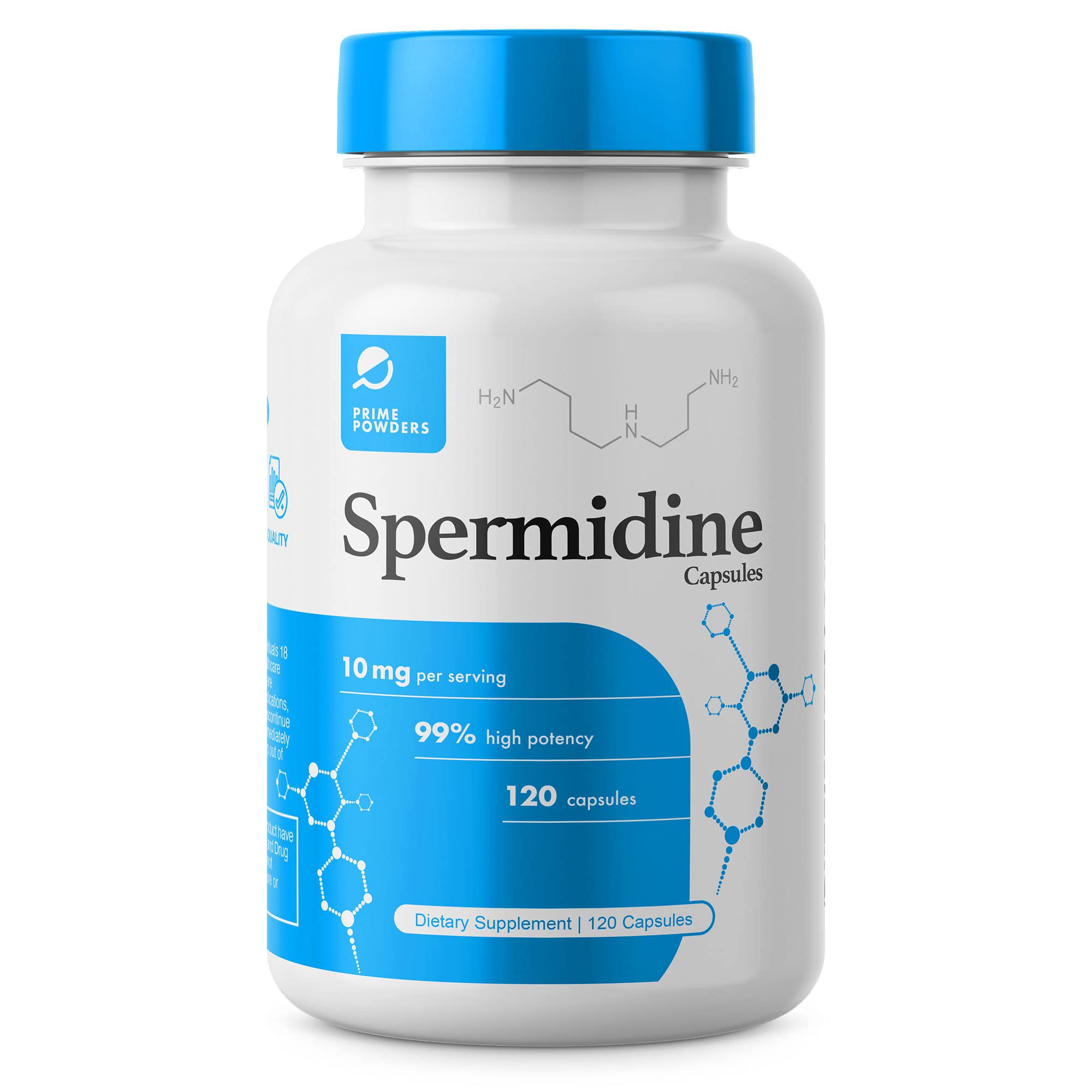 Powders Spermidine 99% Pure Capsules front view