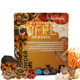 PowderVitamin Mushroom Powder Plus Organic Coffee front view