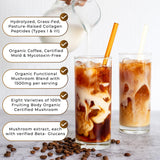 PowderVitamin Mushroom Powder Plus Organic Coffee in a cup