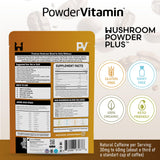 PowderVitamin Mushroom Powder Plus Organic Mushroom Coffee ingredients close-up