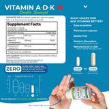 Power By Naturals ADK 10 supplement capsules on a wooden table